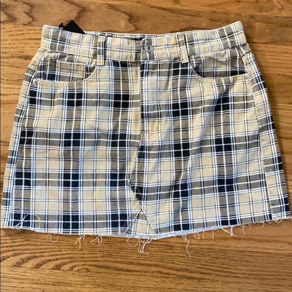 PLT plaid mini skirt